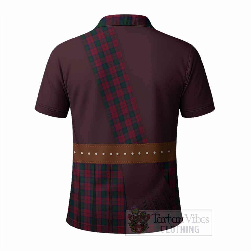 Lindsay Tartan Crest Polo Shirt Kilt Costume Style