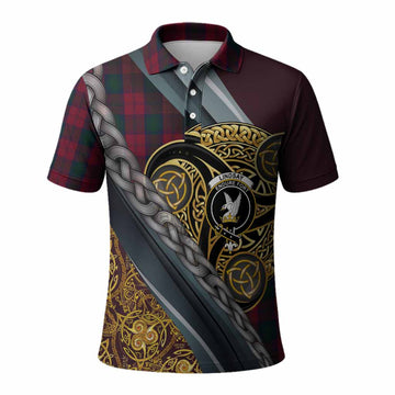 Lindsay Tartan Crest Polo Shirt Scottish Triskele Celtic