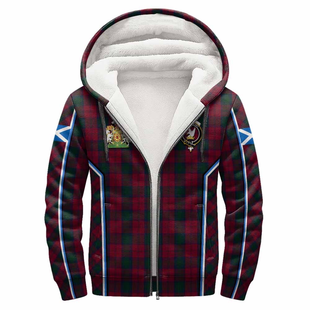 Lindsay Tartan Crest Sherpa Hoodie Scotland Coat of Arm Flag Style - Tartan Vibes Clothing