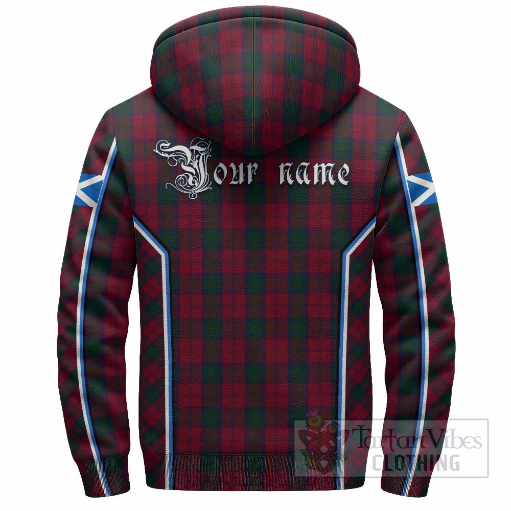 Lindsay Tartan Crest Sherpa Hoodie Scotland Coat of Arm Flag Style - Tartan Vibes Clothing