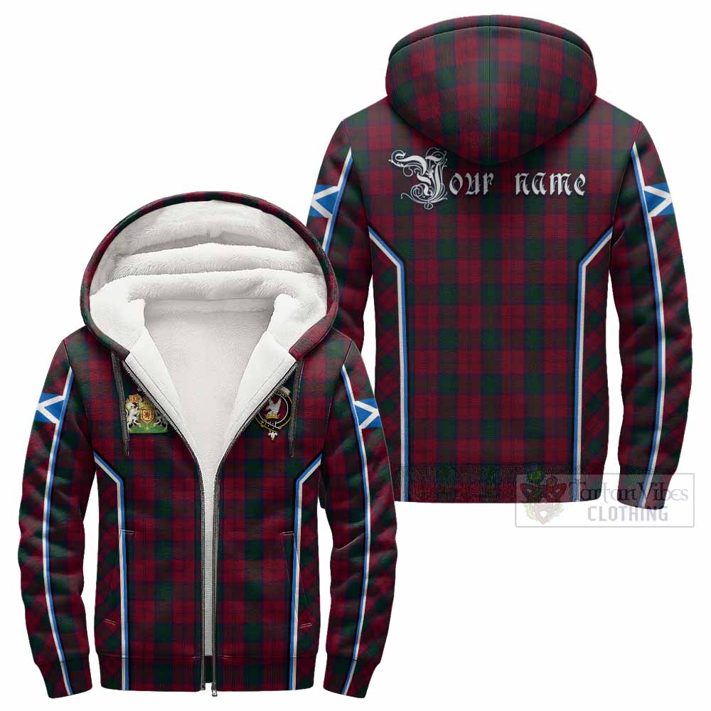 Lindsay Tartan Crest Sherpa Hoodie Scotland Coat of Arm Flag Style - Tartan Vibes Clothing
