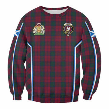Lindsay Tartan Crest Sweatshirt Scotland Coat of Arm Flag Style - Tartan Vibes Clothing