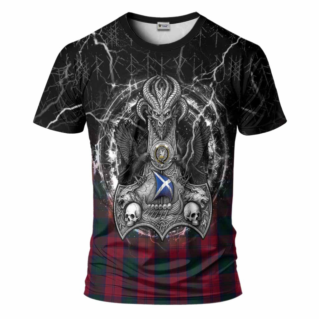 Lindsay Tartan Crest T-Shirt Celtic Odin's Raven Legacy