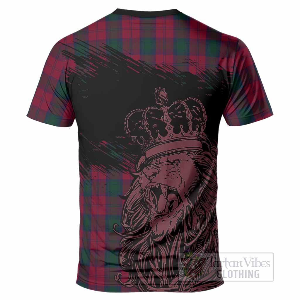 Lindsay Tartan Crest T-Shirt Crowned Lion Heritage Style