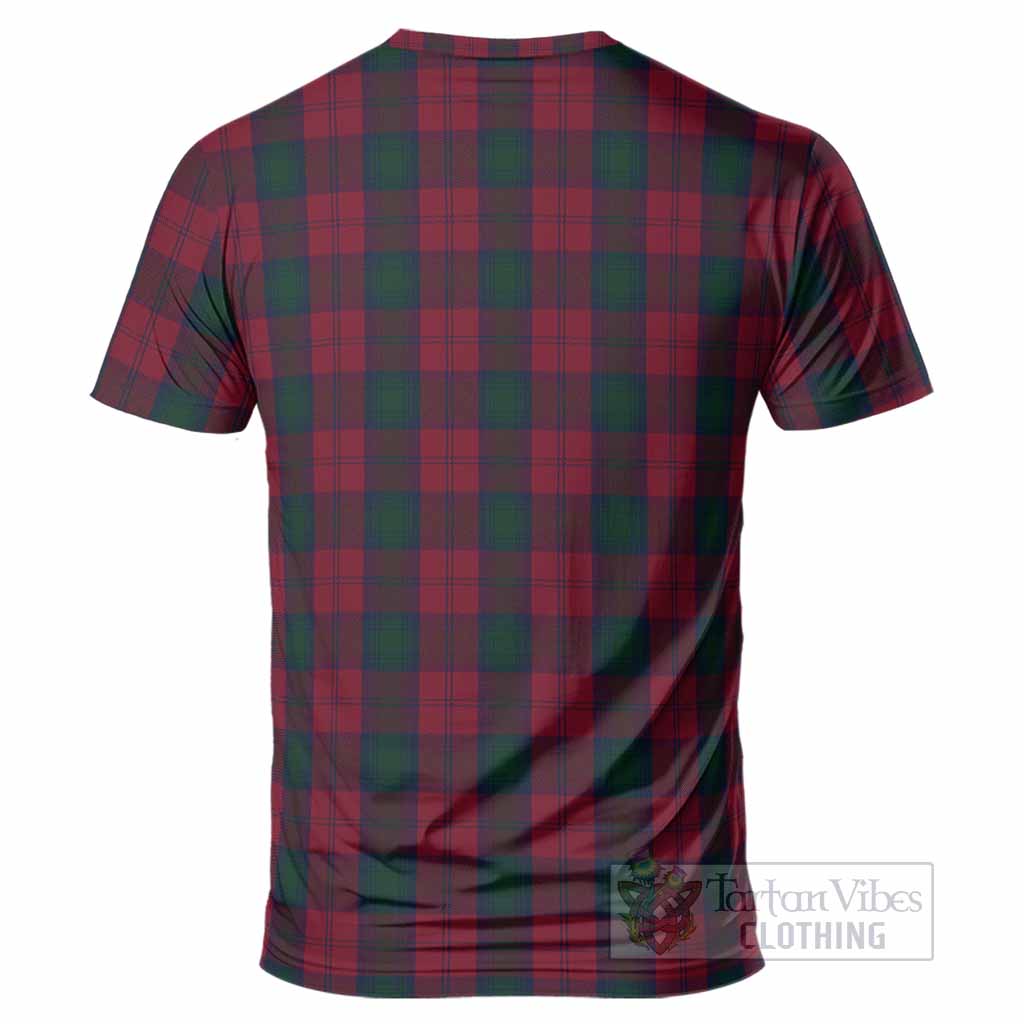Lindsay Tartan Crest T-Shirt Ferocious Lion Style