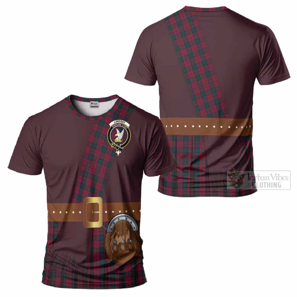 Lindsay Tartan Crest T-Shirt Kilt Costume Style