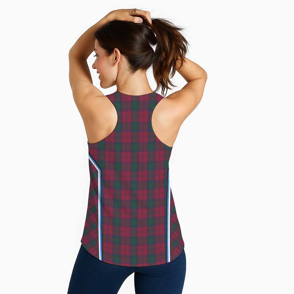 Lindsay Tartan Crest Women Racerback Tanks Scotland Coat of Arm Flag Style - Tartan Vibes Clothing