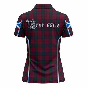Lindsay Tartan Crest Women's Polo Shirt Scotland Coat of Arm Flag Style - Tartan Vibes Clothing