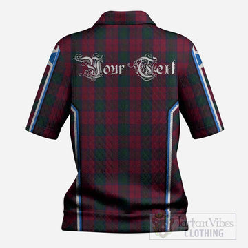 Lindsay Tartan Crest Women’s Polo Sweater Top Scotland Coat of Arm Flag Style