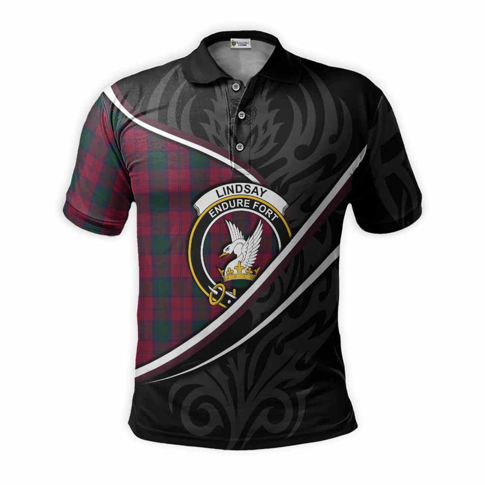 Lindsay Tartan Family Crest Polo Shirt Celtic Scottish Thistle Floral - Tartan Vibes Clothing