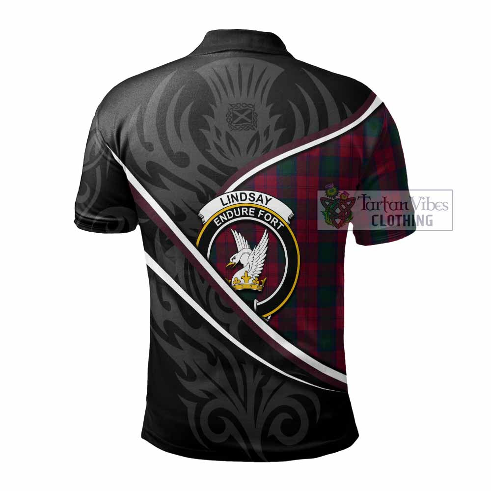 Lindsay Tartan Family Crest Polo Shirt Celtic Scottish Thistle Floral - Tartan Vibes Clothing