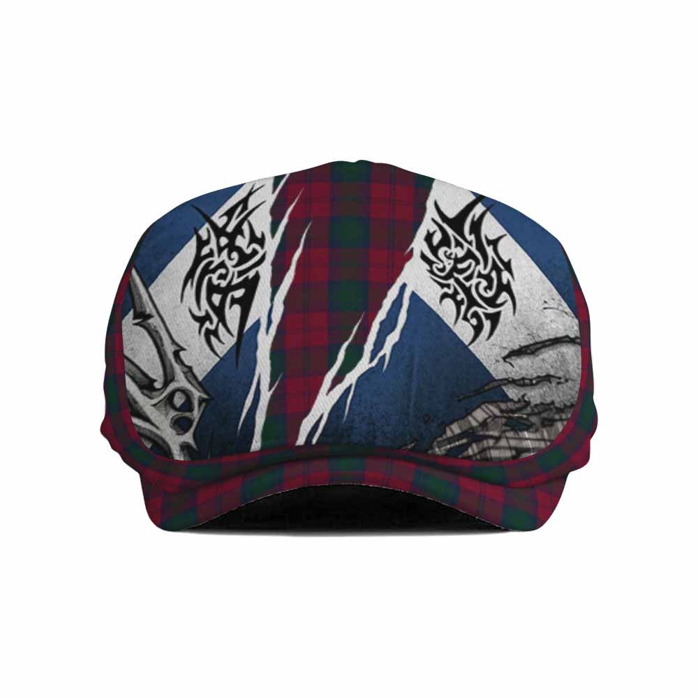 Lindsay Tartan Flat Cap, Jeff Cap Scotland Flag Ripped Tribal Design