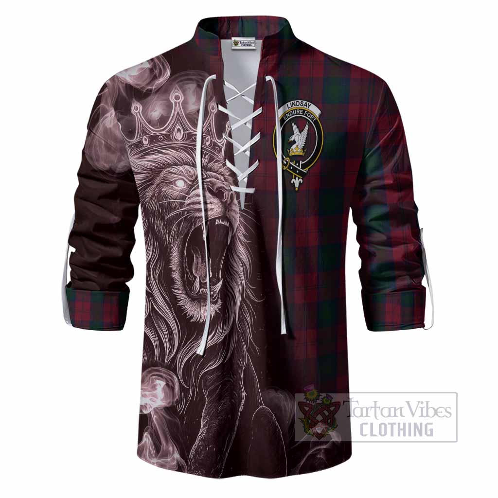 Lindsay Tartan Ghillie Shirt Roaring Lion Heritage