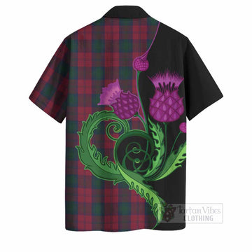 Lindsay Tartan Hawaiian Shirt Traditional Scottish Thistle