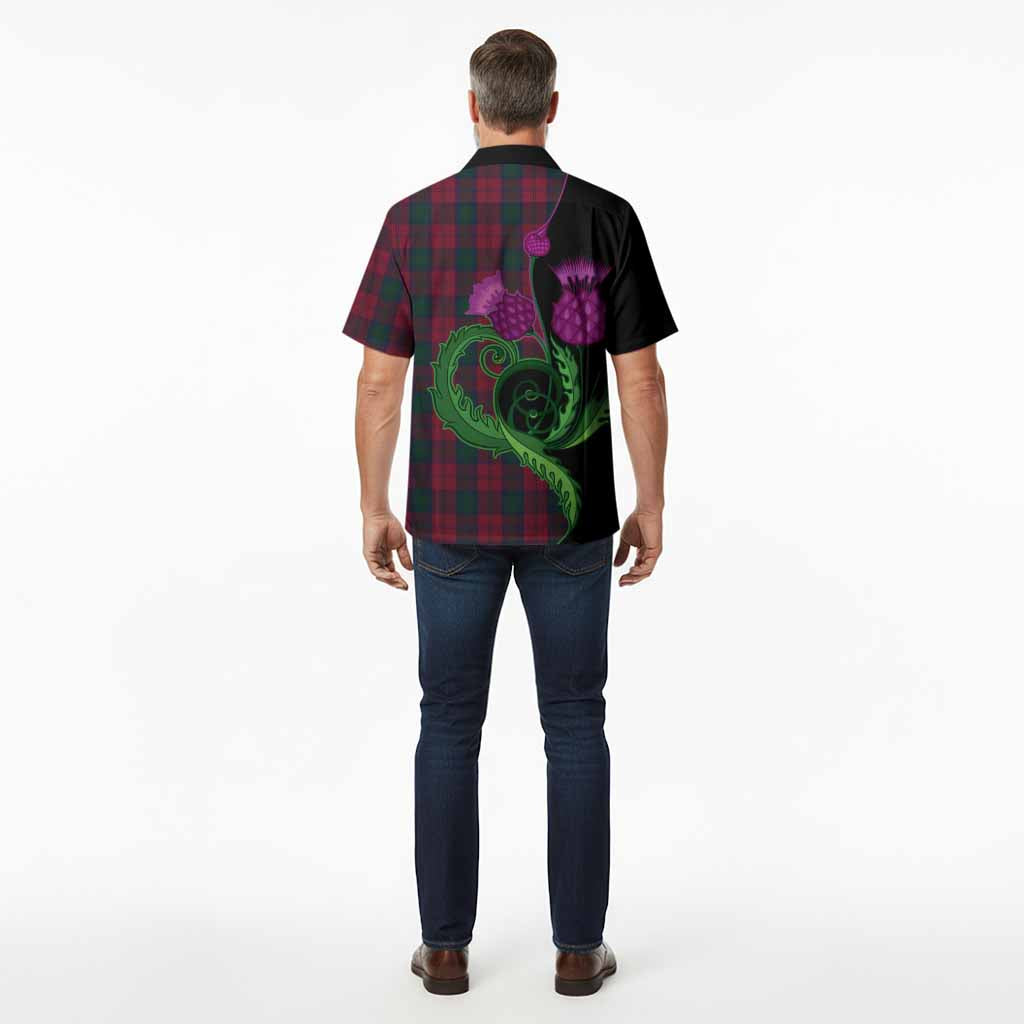 Lindsay Tartan Hawaiian Shirt Traditional Scottish Thistle