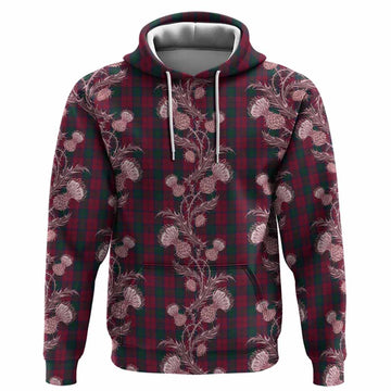 Lindsay Tartan Hoodie Seamless Scottish Thistle Flowers