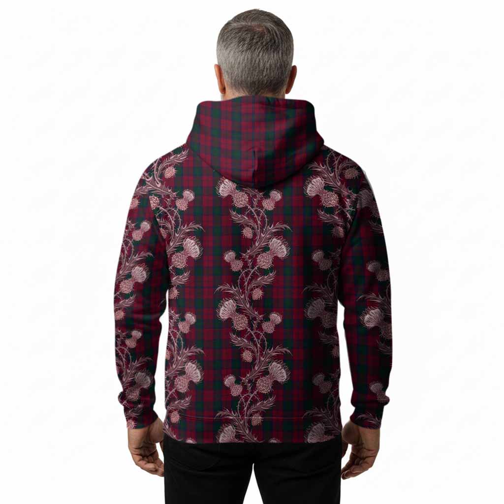 Lindsay Tartan Hoodie Seamless Scottish Thistle Flowers