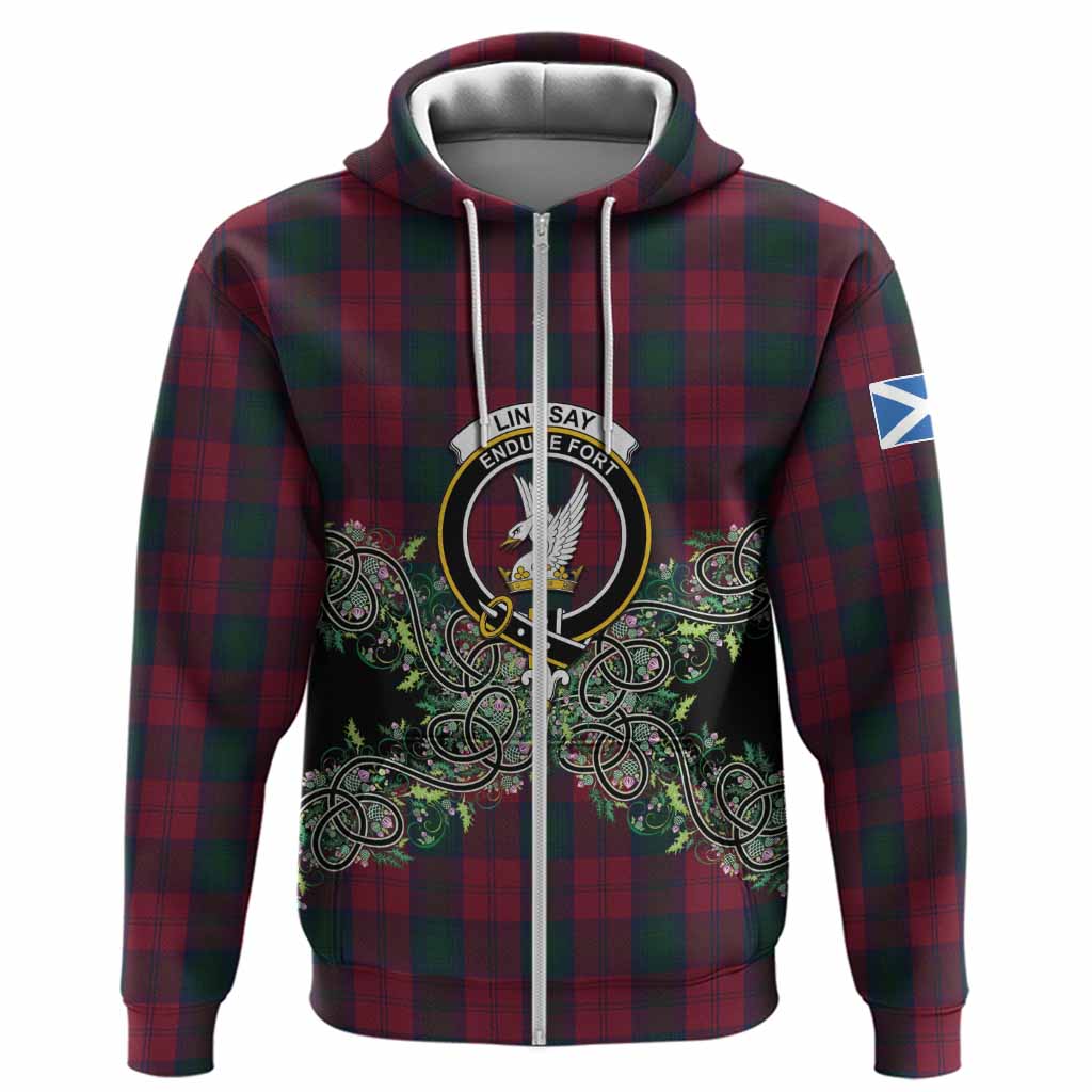 Lindsay Tartan Hoodie Thistle Scottish Spirit