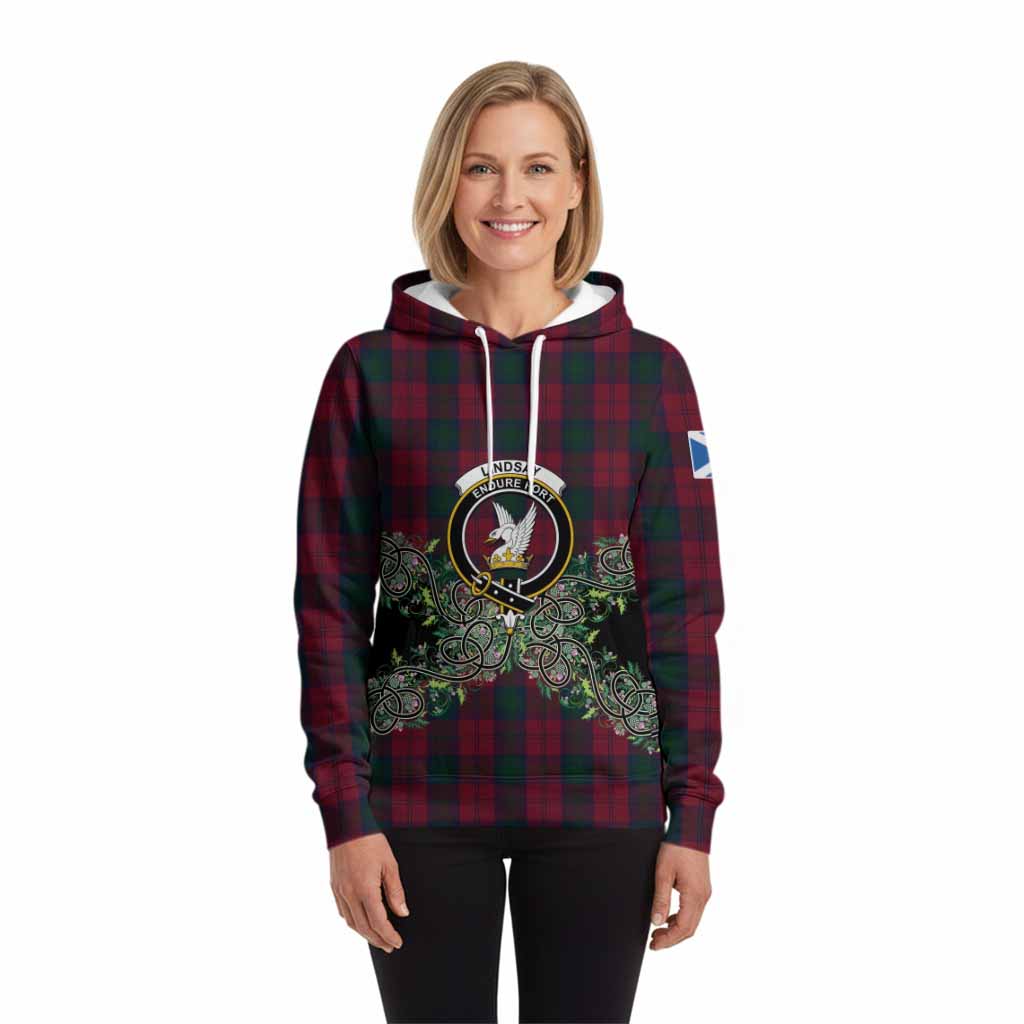Lindsay Tartan Hoodie Thistle Scottish Spirit