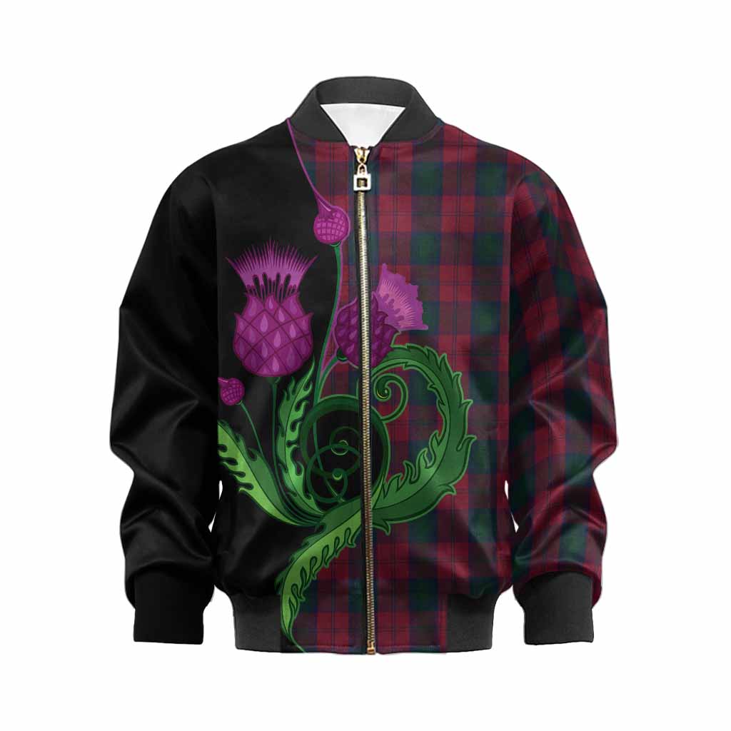 Lindsay Tartan Kid Bomber Jacket Traditional Scottish Thistle