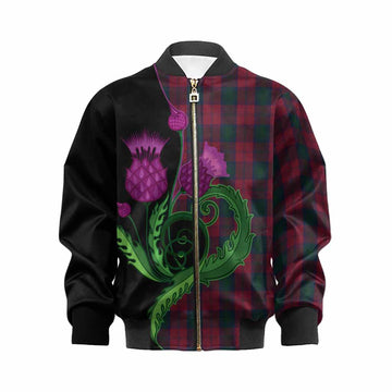 Lindsay Tartan Kid Bomber Jacket Traditional Scottish Thistle