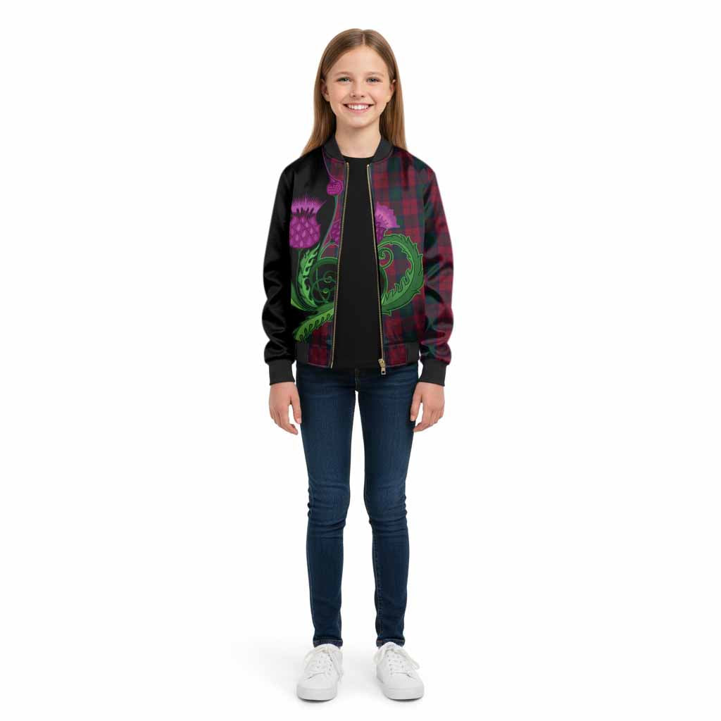 Lindsay Tartan Kid Bomber Jacket Traditional Scottish Thistle