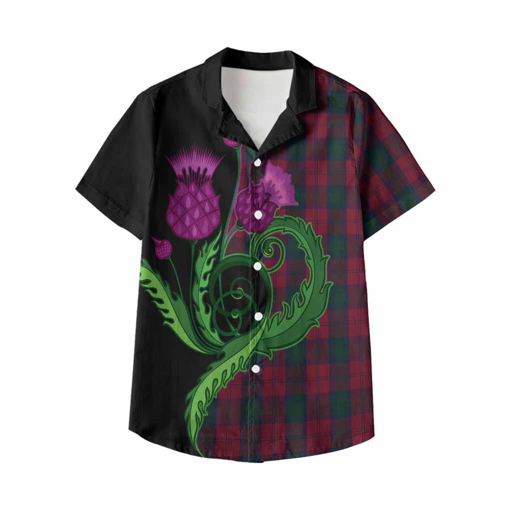 Lindsay Tartan Kid Hawaiian Shirt Traditional Scottish Thistle