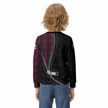 Lindsay Tartan Kid Knitted Sweatshirt New Zealand Pattern Unique Zipper Stylized