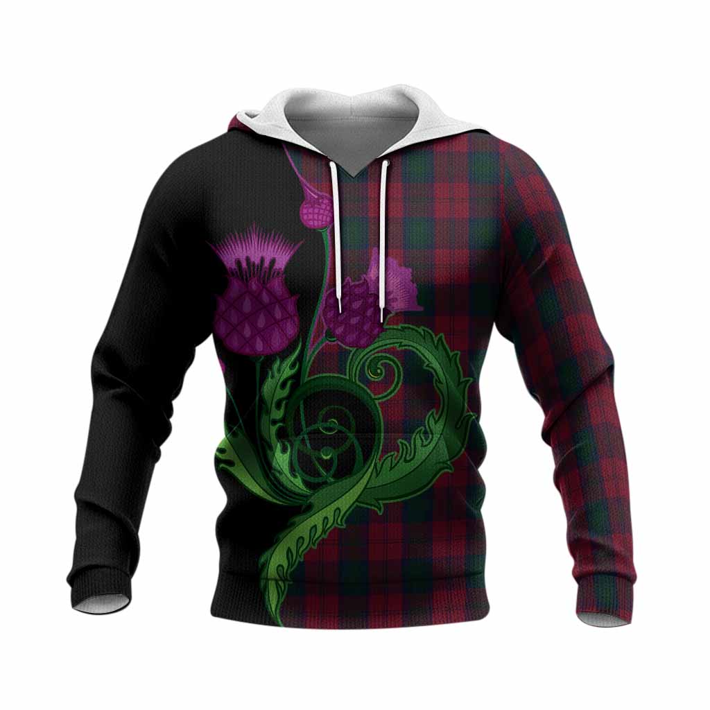 Lindsay Tartan Knitted Hoodie Traditional Scottish Thistle