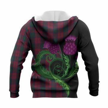 Lindsay Tartan Knitted Hoodie Traditional Scottish Thistle
