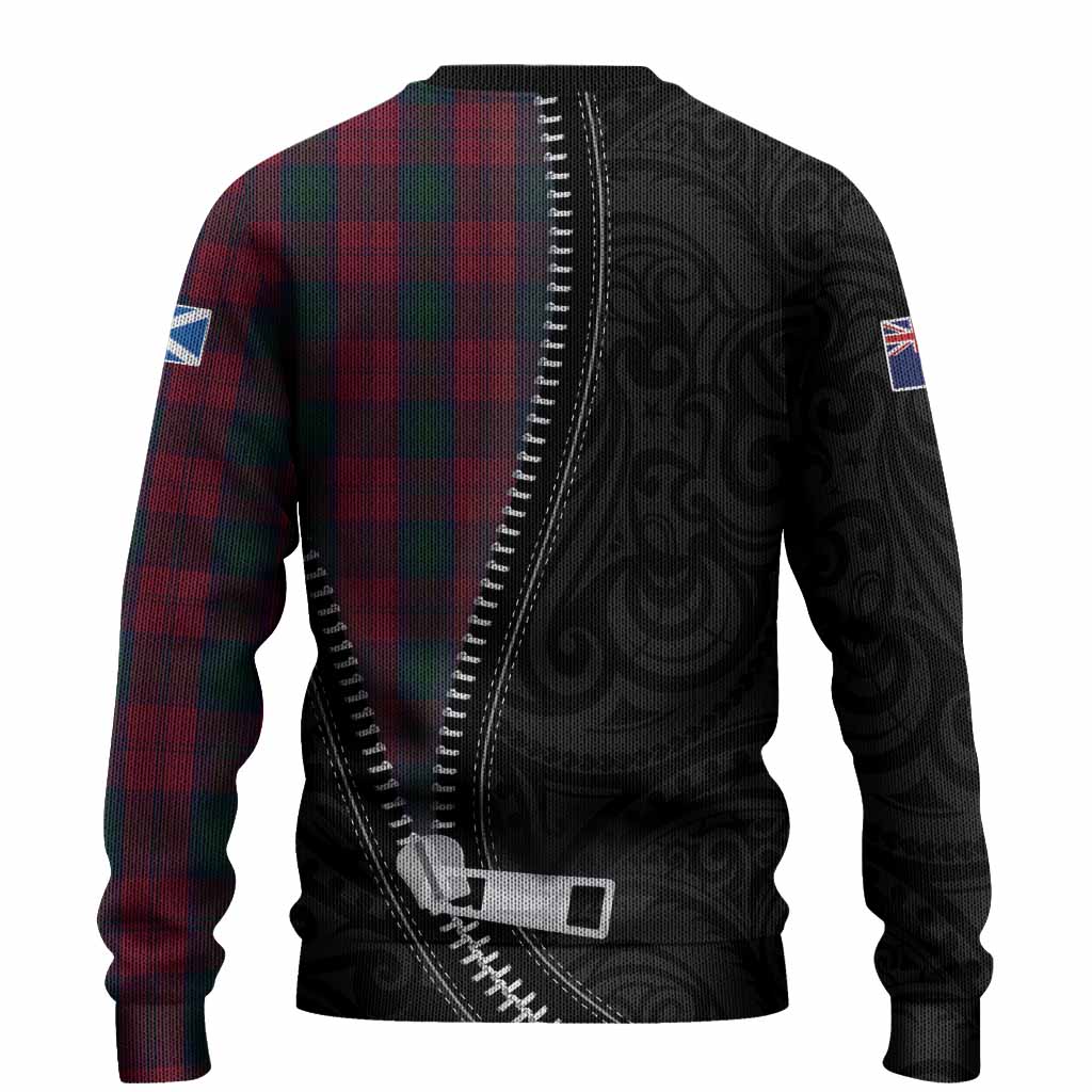 Lindsay Tartan Knitted Sweater New Zealand Pattern Unique Zipper Stylized