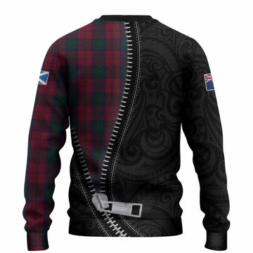 Lindsay Tartan Knitted Sweater New Zealand Pattern Unique Zipper Stylized