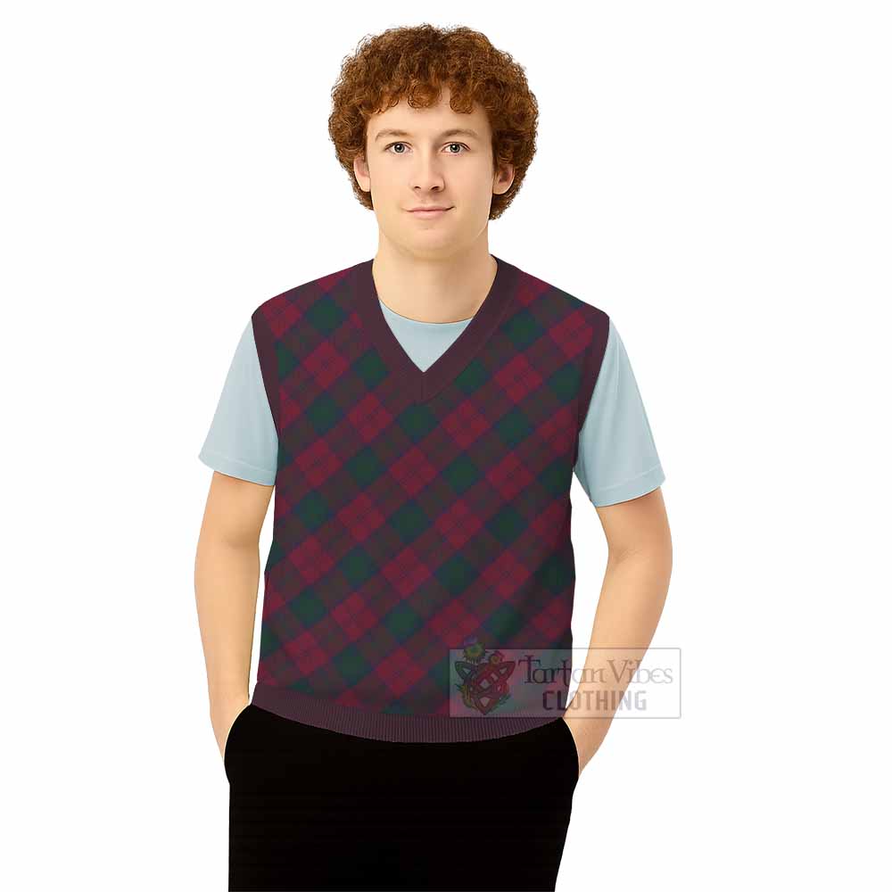 Lindsay Tartan  Knitted V-Neck Vest Cross Style