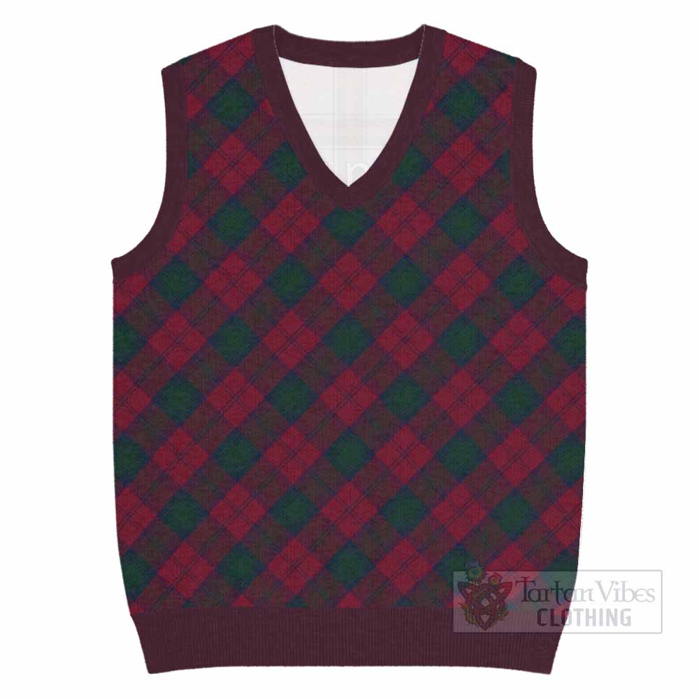 Lindsay Tartan  Knitted V-Neck Vest Cross Style