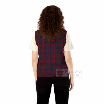 Lindsay Tartan Knitted V-Neck Vest with Family Crest