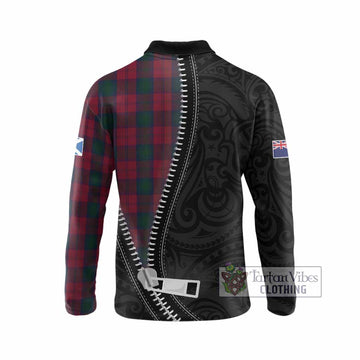 Lindsay Tartan Long Sleeve Polo Shirt New Zealand Pattern Unique Zipper Stylized