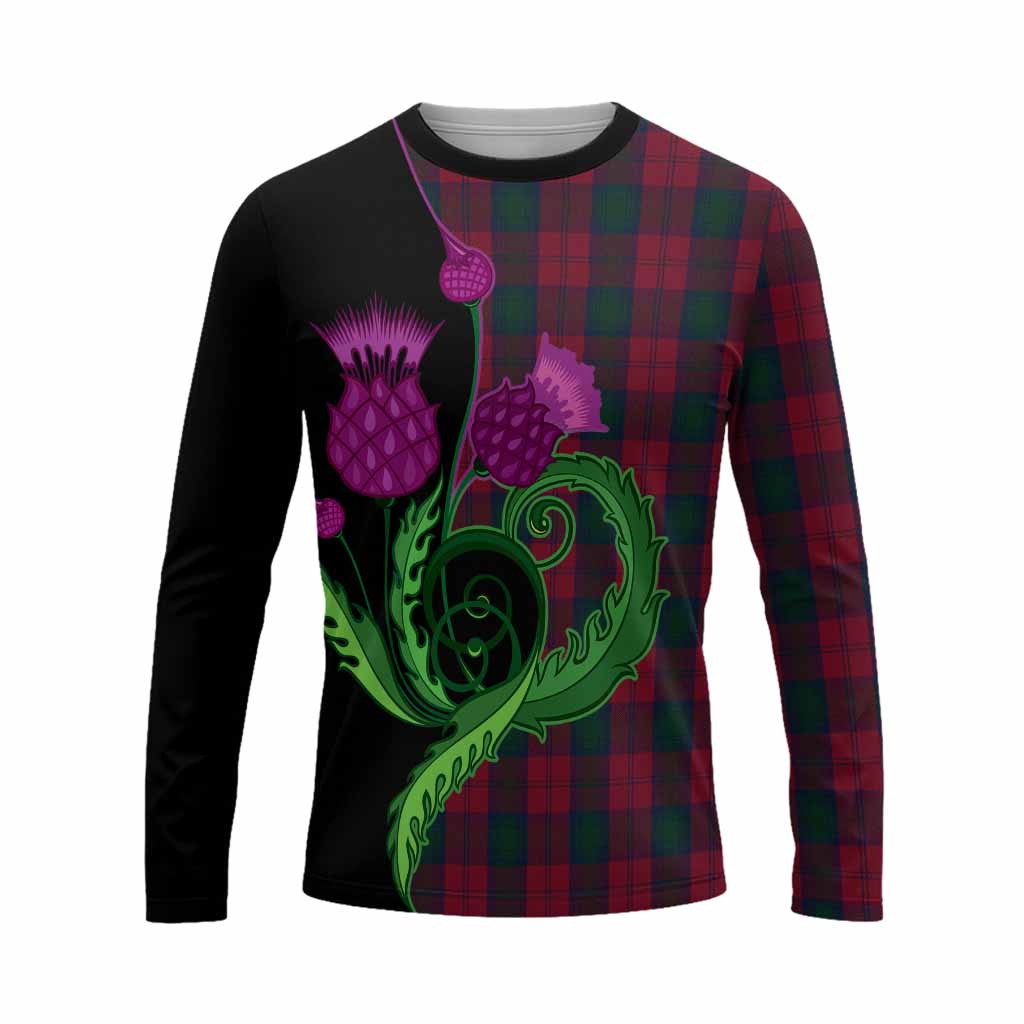 Lindsay Tartan Long Sleeve T-Shirt Traditional Scottish Thistle
