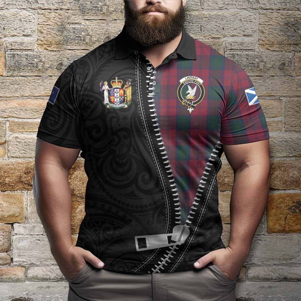 Lindsay Tartan Polo Shirt New Zealand Pattern Unique Zipper Stylized