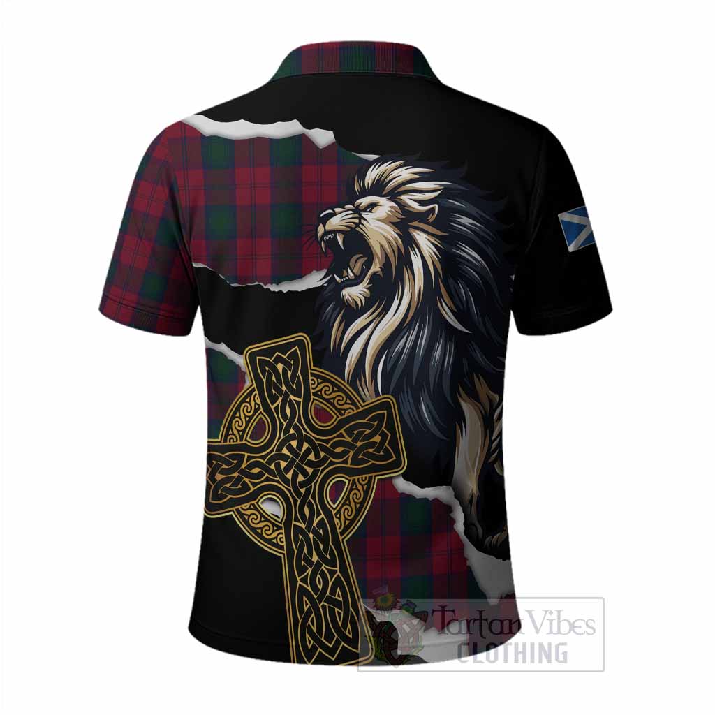 Lindsay Tartan Scottish Polo Shirt Lion Celtic Heritage