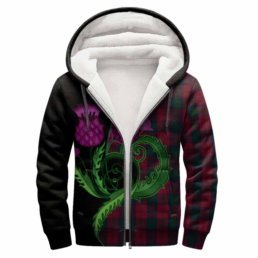 Lindsay Tartan Sherpa Hoodie Traditional Scottish Thistle