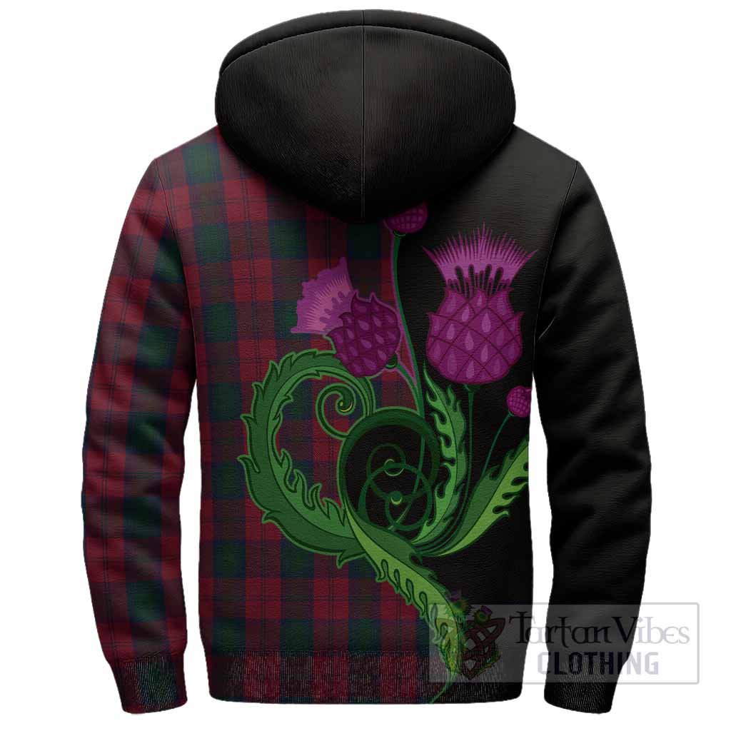 Lindsay Tartan Sherpa Hoodie Traditional Scottish Thistle