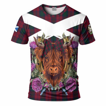 Lindsay Tartan T-Shirt Scottish Thistle Heilan Coo