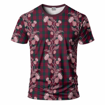 Lindsay Tartan T-Shirt Seamless Scottish Thistle Flowers