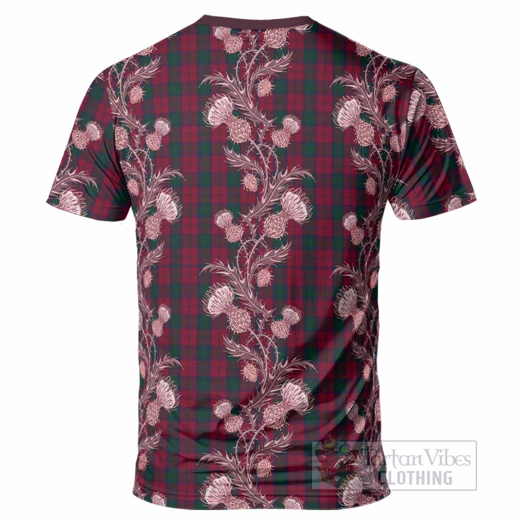 Lindsay Tartan T-Shirt Seamless Scottish Thistle Flowers