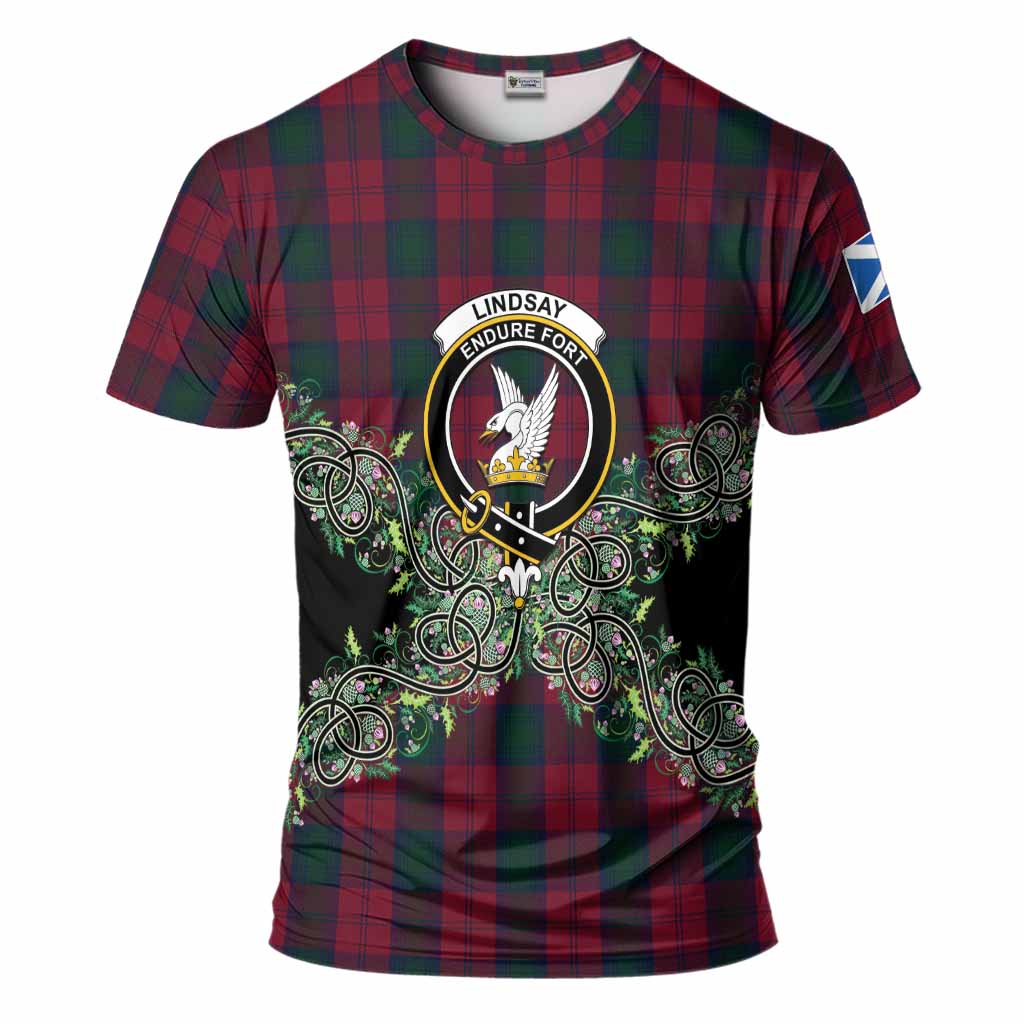 Lindsay Tartan T-Shirt Thistle Scottish Spirit