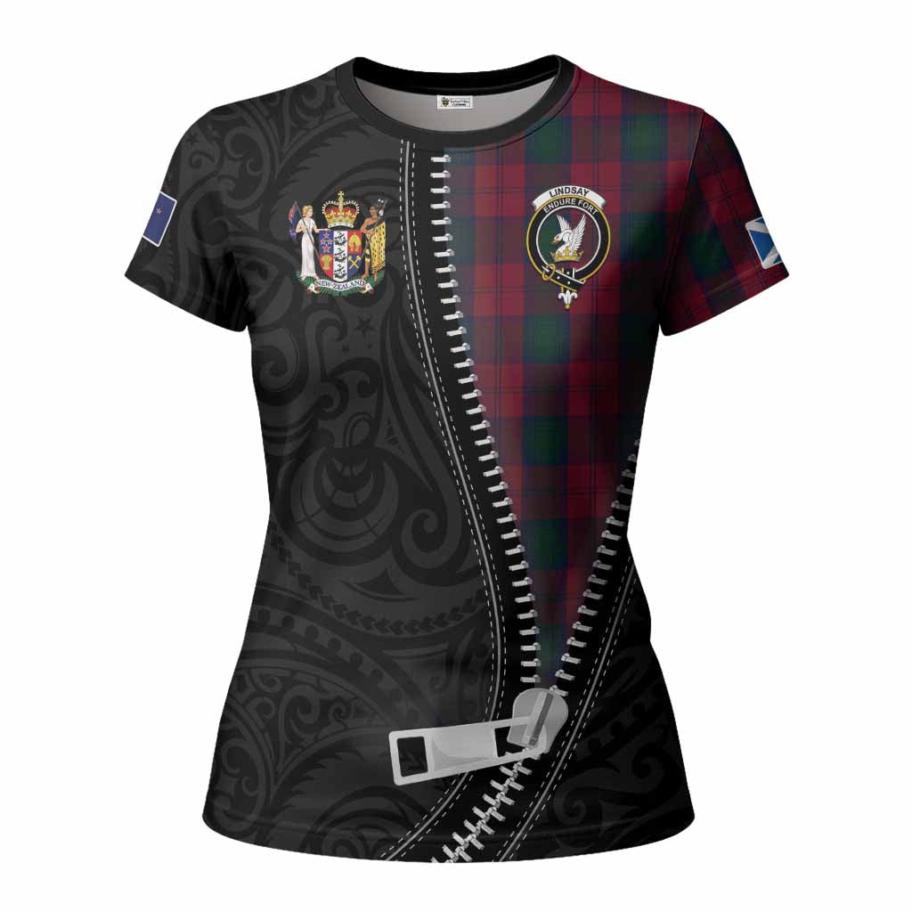 Lindsay Tartan Women T shirt New Zealand Pattern Unique Zipper Stylized