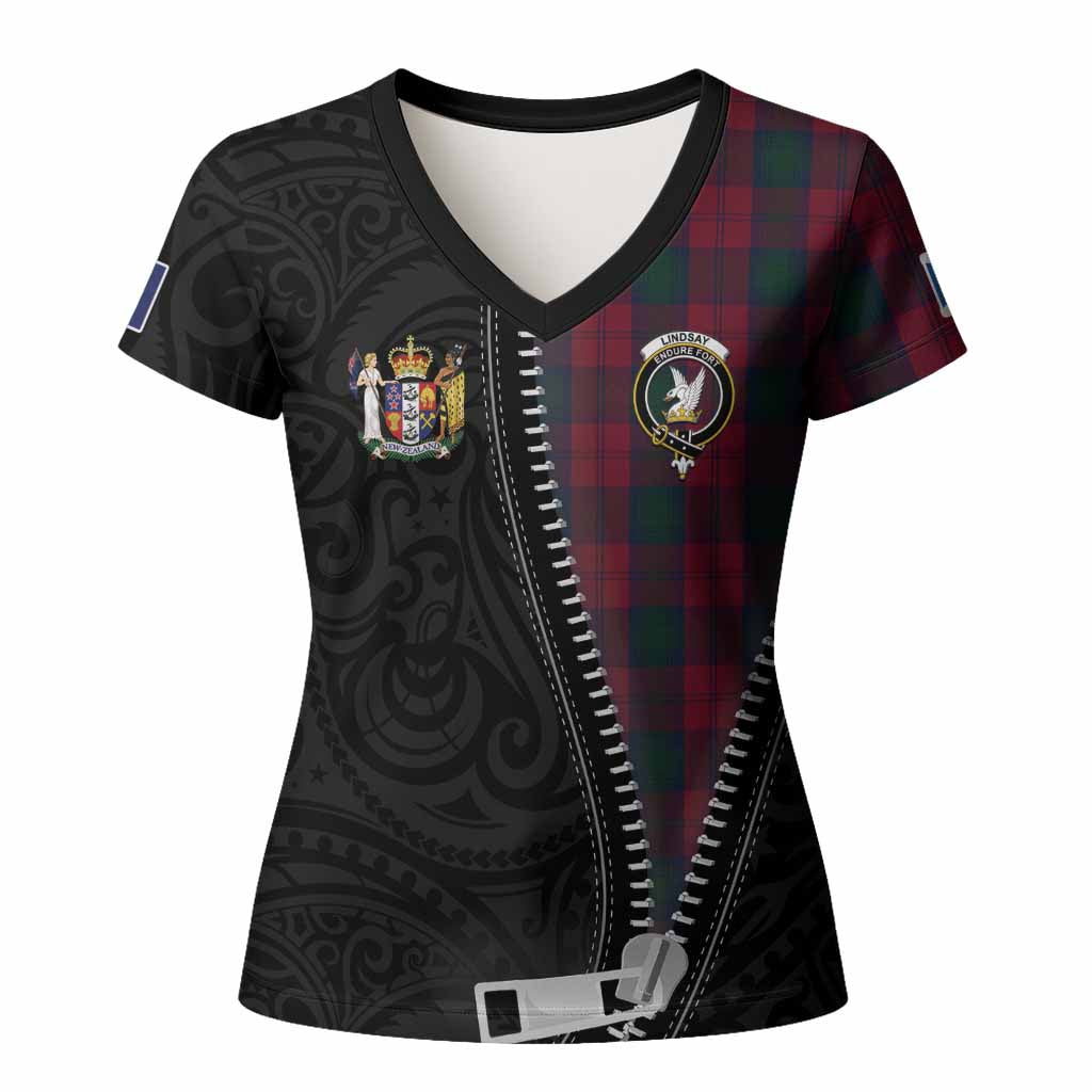 Lindsay Tartan Women T shirt New Zealand Pattern Unique Zipper Stylized