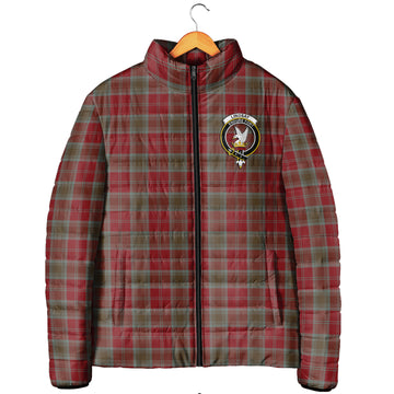 Lindsay Weathered Tartan Padded Jacket with Family Crest