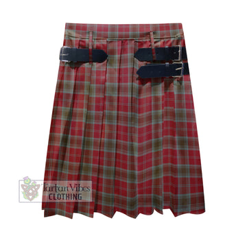Lindsay Weathered Tartan Men's Pleated Skirt - Fashion Casual Retro Scottish Kilt Style