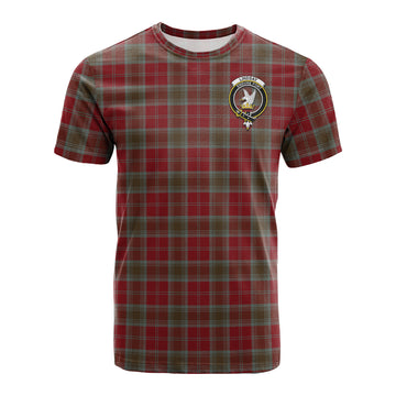 Lindsay Weathered Tartan T-Shirt with Family Crest